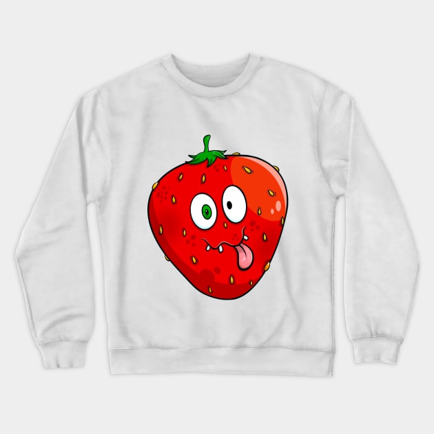 funny face strawberry Crewneck Sweatshirt by TTirex